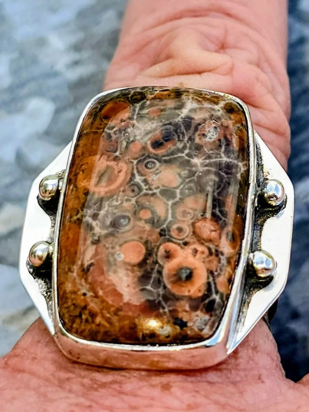Cherry Creek Jasper Gemstone Ring In 925 Sterling Silver (7)